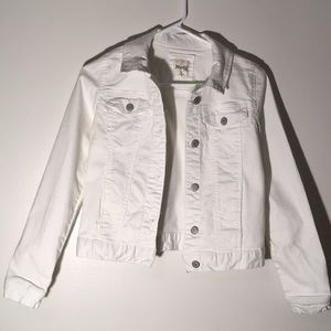 White button up denim jacket